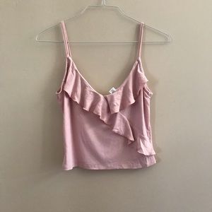 Tillys Pink Ruffle Tank Top